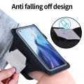 HAISSKY 7.0 Large Zipper Running Sports Armband For iPhone 16 15 14 13 12 Pro Max 15 Plus Samsung S24 Ultra Anti-Fall Arm Pouch. 