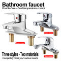 Household Bathroom Basin Faucet, with Dual Control for Hot and Cold Water, Made of High-quality Copper or Alloy Material. 