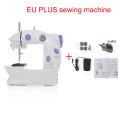 1PC Sewing Machine Mini Portable Household Night Light Foot Pedal Straight Line Hand Table Two Thread Kit Electric. 