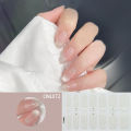 22Pcs White French Press on Fake Nails Full Cover Artificial Wearable Nail Beauty Tips Naked French White False Nails Art.