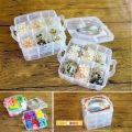Transparent jewelry storage box large-capacity finishing box necklace ring stud earrings storage box jewelry box ornament box. 