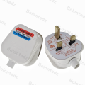 High Quality Black/White 3 Pin UK Mains Top Plug 13A Appliance Power Socket Fuse Adapter Household,British plug assembly type BK. 
