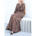 Spring Summer Female Solid Full Sleeve O-neck Casual Dress Women Bohemian Long Dress Woman Muslim Maxi Dresses.