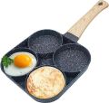 4 and 3 hole non stick frying pan  with handle. 
