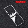 Transparent Phone Case for Motorola Razr 60 50 40 Ultra Mooto Razr 60 50 40 Hard Shell Clear PC Hinge Plastic Protective Cover. 