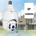2.4G E27 Bulb Security Monitor Cam Wireless Automatic Human Tracking Night Vision Full Colour Surveillance Camera. 