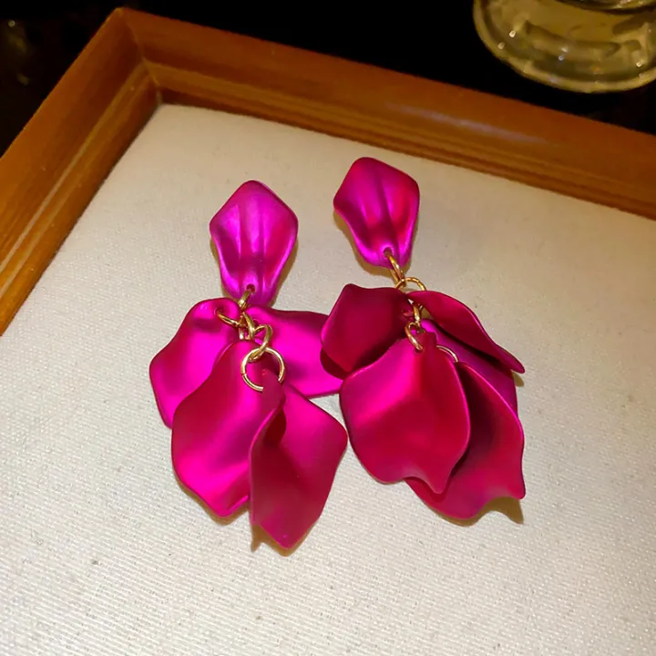 Matte%20Petal%20Tassel%20Earrings%20for%20Women%20Light%20Luxury%20Fashion%20Blue%20Drop%20Earring%20Personality%20All-match%20Jewelry%20Wholesale%20Female%20-%20Image%208