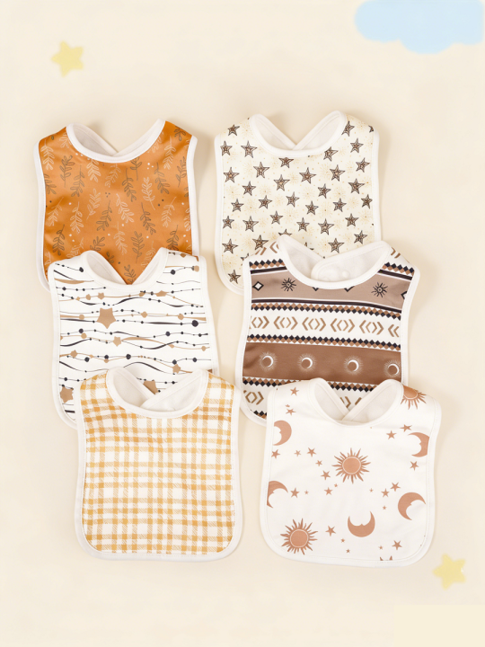 3pcs Baby Random Pattern Bib Set