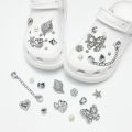 2026 Summer Luxury Shoe Charms Set Accessories for Clogs Diamond Butterfly Flower Pearl Chain DIY Shoes Decorations Girl. 