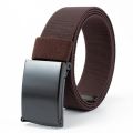 Men's Belt Nylon Belt Metal Buckle Woven Elastic Belt Outdoor Training With Pants Jeans Belt Leisure Woven Belts Unisex.
