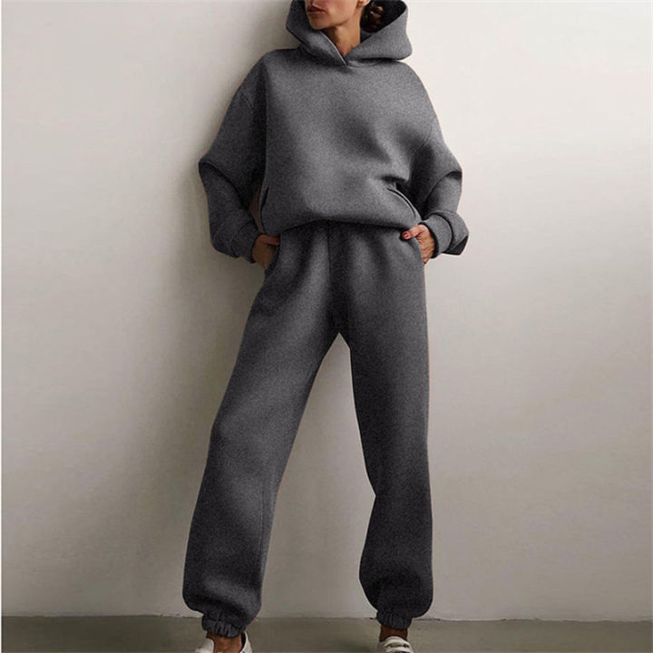 Women's%20Tracksuit%20Suit%20Autumn%20Fashion%20Warm%20Hoodie%20Sweatshirts%20Two%20Pieces%20Oversized%20Solid%20Casual%20Hoody%20Pullovers%20Long%20Pant%20Sets%20-%20Image%202