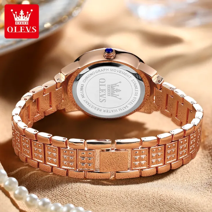 OLEVS%209943%20Luxury%20All%20Diamond%20Original%20Quartz%20Watch%20for%20Women%20Elegant%20Rose%20Gold%20Stainless%20Steel%20Waterproof%20Ladies%20Wrist%20Watches%20-%20Image%204