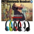 P47 Wireless Bluetooth Speaker Stereo Earphone With SD Card Slot Smart Wireless Speakers Multi Color. 