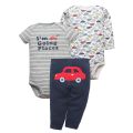 2026 Newborn Baby Clothes Set Soft Cotton Bodysuits+Pants 3Pcs/Lot Baby Boy Outfits InFant Cartoon Baby Clothing Set 6-24M.