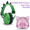 Cute Children Anti-Noise Earmuffs Pink Cat Ears Kid Hearing Protection Adjustable Ear Protector For Study Sleep Noise Cancelling.
