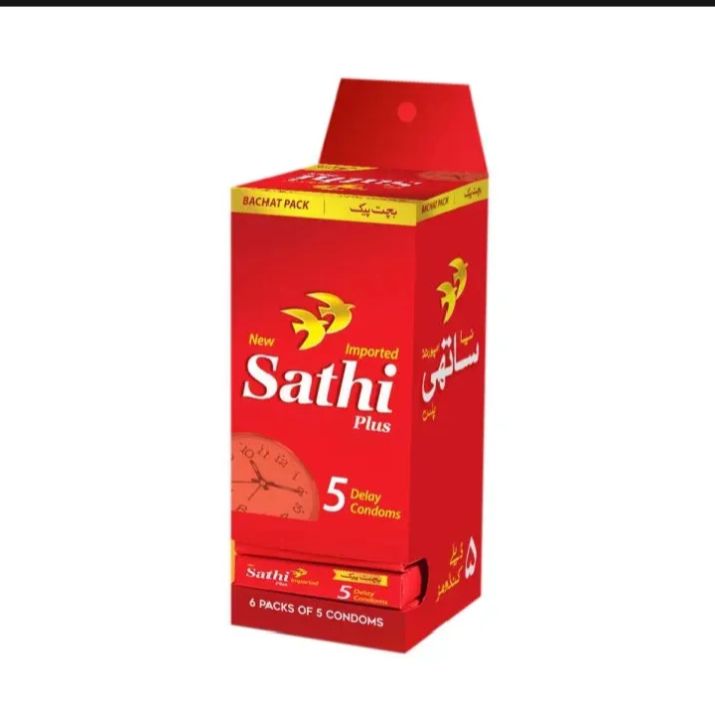 Sathi plus jumbu pack 6 pack of 5 condoms 30 pieces box