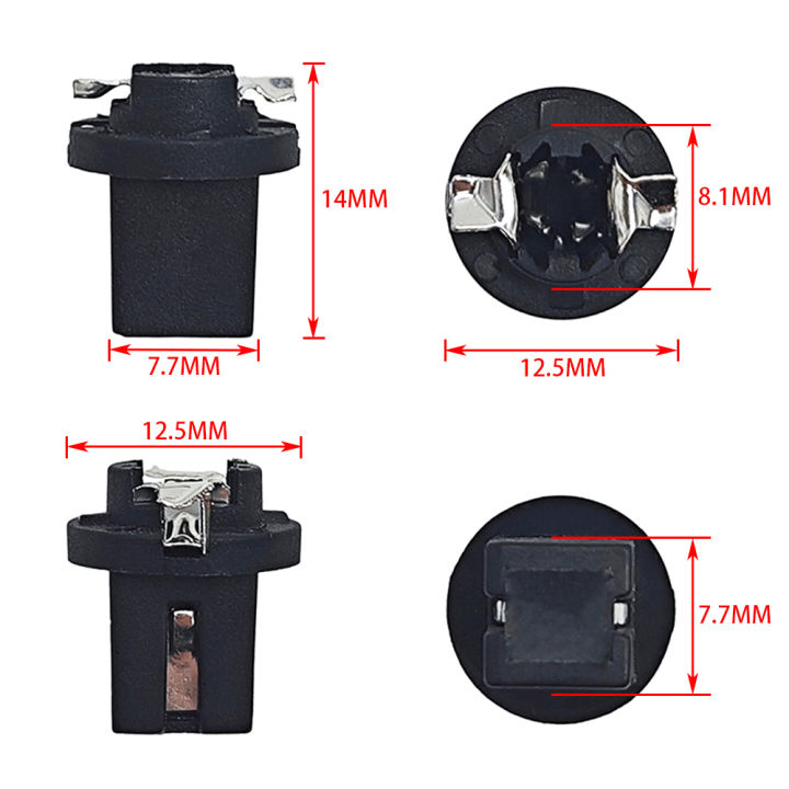 10Pcs%20B8.5D%20B8.4D%20B8.3D%20Lamp%20Holder%20For%20Instrument%20Light%20Dashboard%20Light%20Shifter%20Light%20%20A/C%20Panels%20And%20Other%20Gauges%20Light%20-%20Image%206