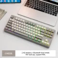 M87 Bluetooth Gaming Keyboard, 2.4G Dual Mode Connection, PBT Ball Cap, Rainbow Light, Suitable for Computers, Laptops, and Mac. 