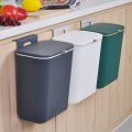 Wall Hanging Dustbin Classical trash bin With Lid Wall Mounted Hanging Trash Bin Litter Holder Cabinet Door Kitchen Bathroom Decorative Trash Can Bin Eco-Friendly Home Decor Garbage Bin Counter Bins Dustbin for office. 