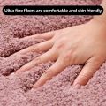U-shaped thickened bathroom floor mat, plush material, bathtub absorbent mat, anti slip foot mat, bathroom small carpet, entranc. 