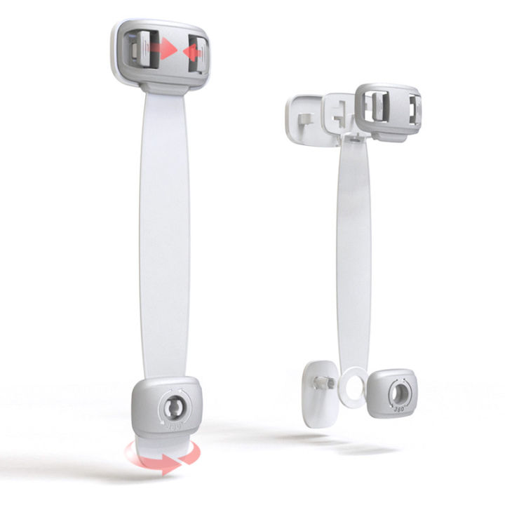 1/4%20PCS%20Baby%20Safety%20Drawer%20Door%20Lock%20Multi-Function%20Child%20Protection%20Anti-Pinch%20Cabinet%20Refrigerator%20Safety%20Buckle%20Plastic%20-%20Image%206
