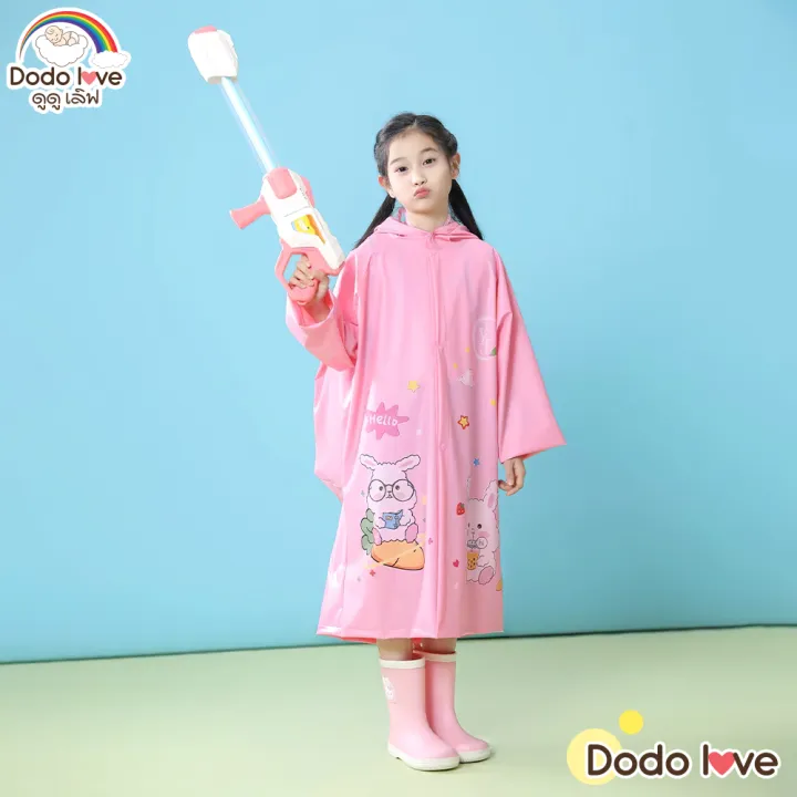 Dodolove%20children's%20rain%20coat%20children's%20raincoats%20School%20students%20thick%20raincoat%20PVC%20fabric%20with%20light%20reflective%20backpack%20-%20Image%205