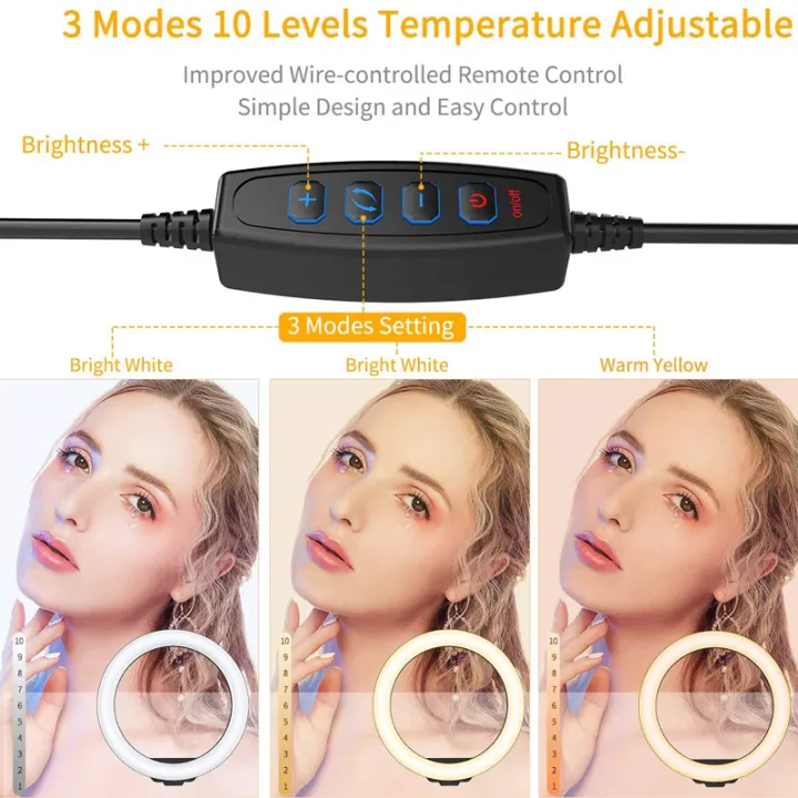 10%20Inch%20LED%20Ring%20Light%20Photographic%20Selfie%20Ring%20Lighting%20with%20Phone%20Holder%20for%20Tiktok%20Youtube%20Makeup%20Video%20Live%20Studio%20Ring%20Lamp%20-%20Image%203