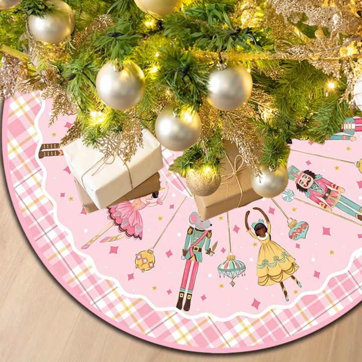 VIKAMA%20Christmas%20Tree%20Skirt%20Pink%20Edition,%20Nutcracker%20Holiday%20Party%20Decor,%20Festive%20Home%20Christmas%20Ornaments%20-%20Image%205