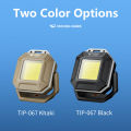 Smiling Shark TIP067 Mini Rechargeable Work Light, Super Bright COB Keychain Light, with Magnet, for Outdoor Camping, Hiking. 