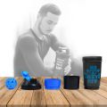 BPA Free Protein Shaker Bottle Your Gym Partner with Motivation Quotes Having 2 Storage Compartment Premium with Food Grade 500ml. 