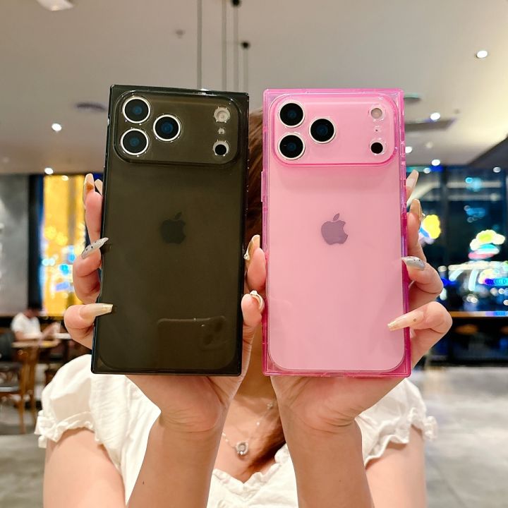 Luxury%20Four%20Corner%20Square%20Clear%20Soft%20Siicone%20Phone%20Case%20For%20iPhone%2017%20Air%2016%2015%2014%20Plus%2013%2012%2011%20Pro%20Max%20Crystal%20Ice%20Cube%20Cover%20-%20Image%203
