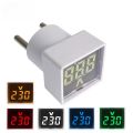 Digital Voltmeter 220V Mini Voltage Meter LED Digital Display Voltmeter Indicator Light EU Plug Volt Tester Detector Pilot Lamp. 