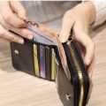 Mini Women's Short Zipper Zero Wallet Soft Leather Bag Anti-theft Feature Simple Classic Printed Cartoon Geometric Letter.