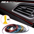 SEAMETAL Interior Car Moulding Trim Strips DIY Flexible Anti Scratch Lines 5m Decoration Strip Dashboard Car-styling Accessories. 