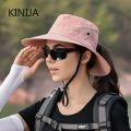 Women Ponytail Fisherman Hat Waterproof Sun Cap Pure Color Outdoor Travel Fishing Climbing Hiking Large Brim Bucket Hat undefine.