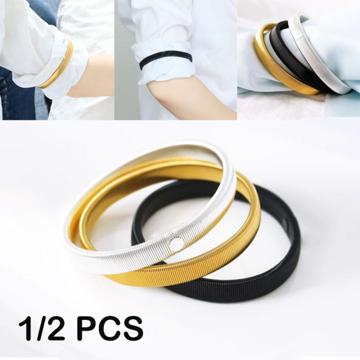 One Pcs Elastic Armband Shirt Sleeve Holder Women Men Fashion Adjustable Arm Cuffs Bands For Party Wedding Clothing Accessories