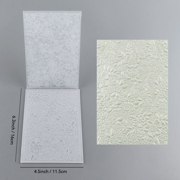 1pc 3D Embossing Folder Beautiful Flower Leavs Pattern for DIY