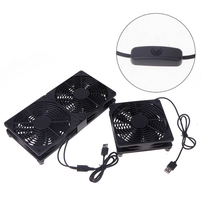 Fan For Router 1 Set High Airflow Cooling Fan For Router Modem Receiver 120mm DC12V ...