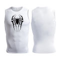 Spider Print Tank Tops for Men Athletic Quick Dry Sleeveless Compression Shirt Gym Workout Running Vest Baselayers Undershirts. 