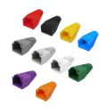 Strain Relief Boots RJ45 Ethernet Network Cable CAT5E CAT6 Mixed Color Cable Connector Plug Cover 50PCS.