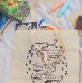 harry potter themed canvas tote bag. 