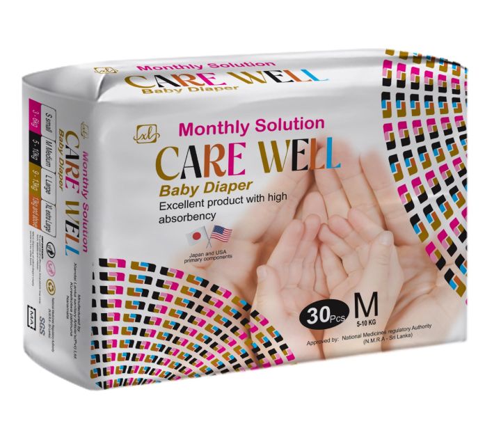 Carewell Baby Diapers - Medium (5-10kg) 30pcs