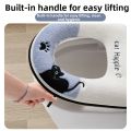1pc Thickened U-Shaped Toilet Seat Cover Zipper Style Toilet Seat Pad Winter Waterproof Seat Pad Household Thick Toilet Pad.