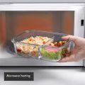 Glass Lunch Box Sealed Fresh-Keeping Box with Lid Portable Student Picnic Box Microwave-Heated Special Food Container Bento Box. 