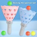 Outdoor Indoor Game Activities for Kids, 5.9 Inch Pop-Pass-Catch Ball Game with 2 Catch Launcher Baskets and 6 Balls, Yard Games. 