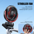 Rechargeable Car Clip Fan 2000mAh USB Portable Cooling Fan 360-Degree Rotation Fan for Seat/Office/Travel 3-Speed Strong Wind. 
