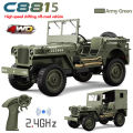 C8815 1/10 WILLYS 2.4G Rc Car 1941 4WD RTR Crawler Climbing Scale Military Truck Offroad Vehicle Adult Toys Gift For Kids. 