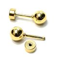 3Pairs Flat Screw Back Ball Stud Earrings for Women, Tiny Ball Earrings with Confortable Flatback for Cartilage Helix Tragus Lobe Piercing. 