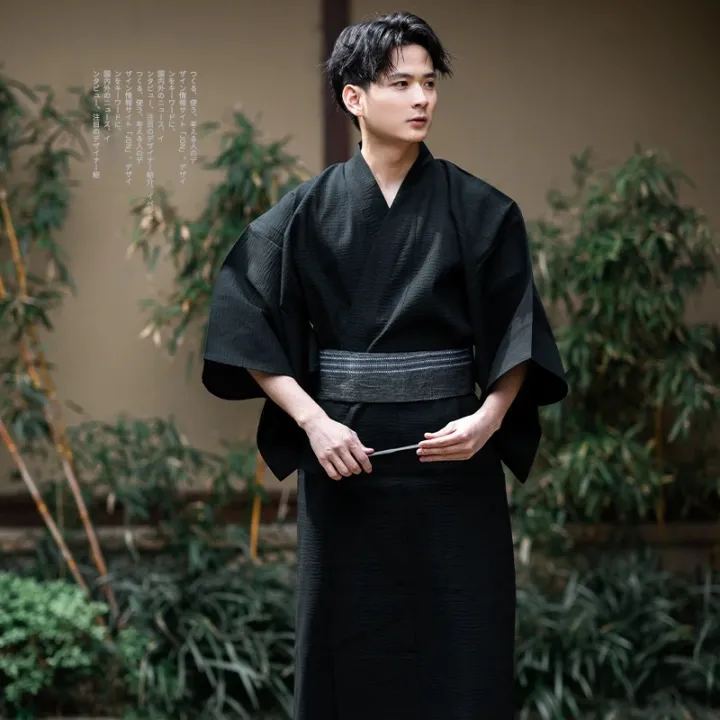 Japanese%20Traditional%20Samurai%20Kimono%20For%20Men%20Yukata%20Bathing%20Robe%20Hekoobi%20Loose%20Style%20Sauna%20Wear%20Homewear%20Belt%20Long%20Gown%20Cotton%20-%20Image%205
