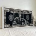 Classic Movie, Scarface Tony Montana Dollar Wall Art, HD Canvas Print Poster, Home, Living Room, Room Decor Painting. 